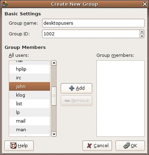 Adding users to a specific group